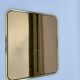 Mirror 1980 brass entourage dore modernist glass smokes 91x76cm