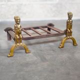 Paire de chenets en bronze Anton Prinner 1930