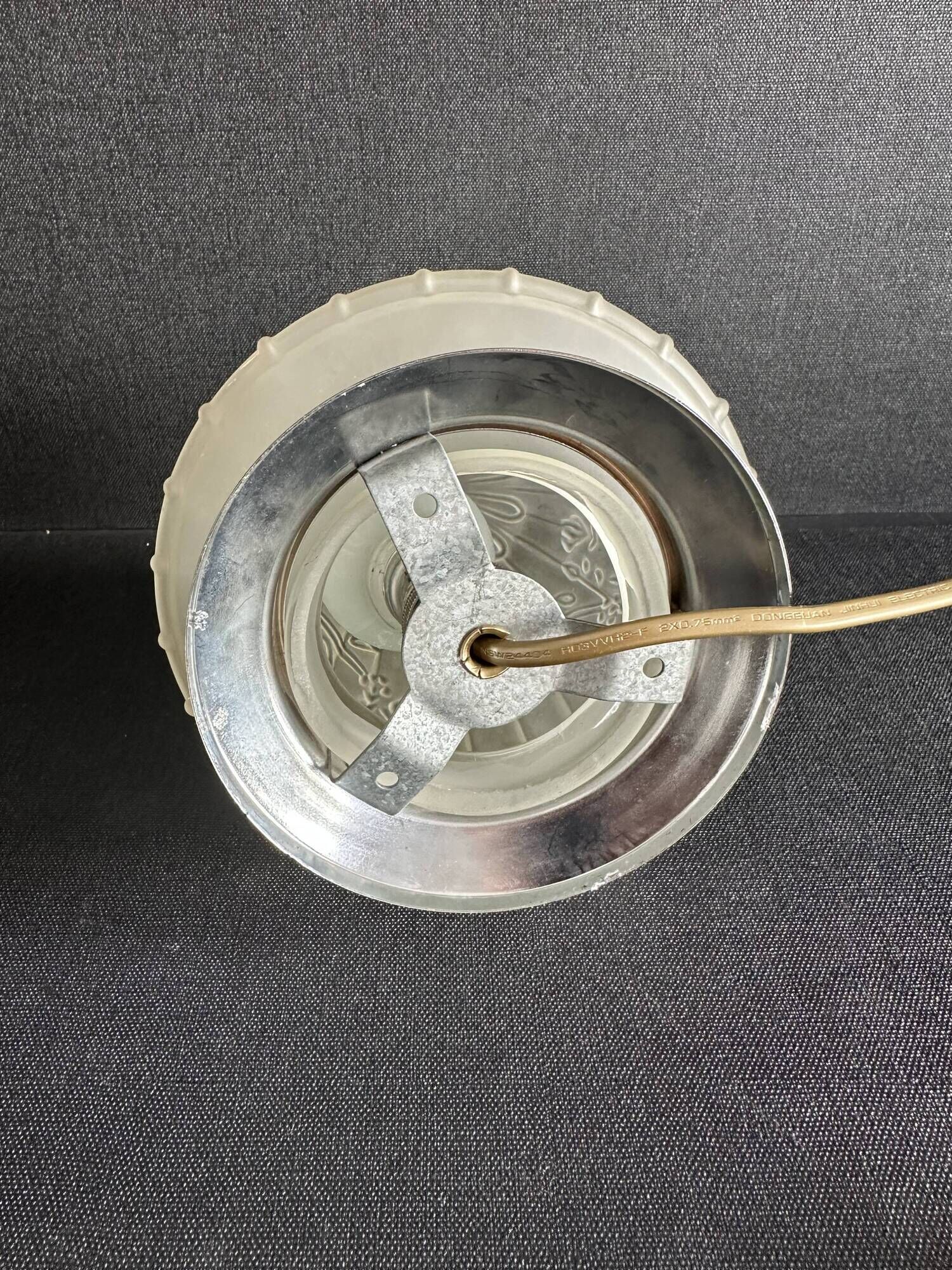 Small table lamp or Art Deco ceiling light from the 1930s in frosted glass.