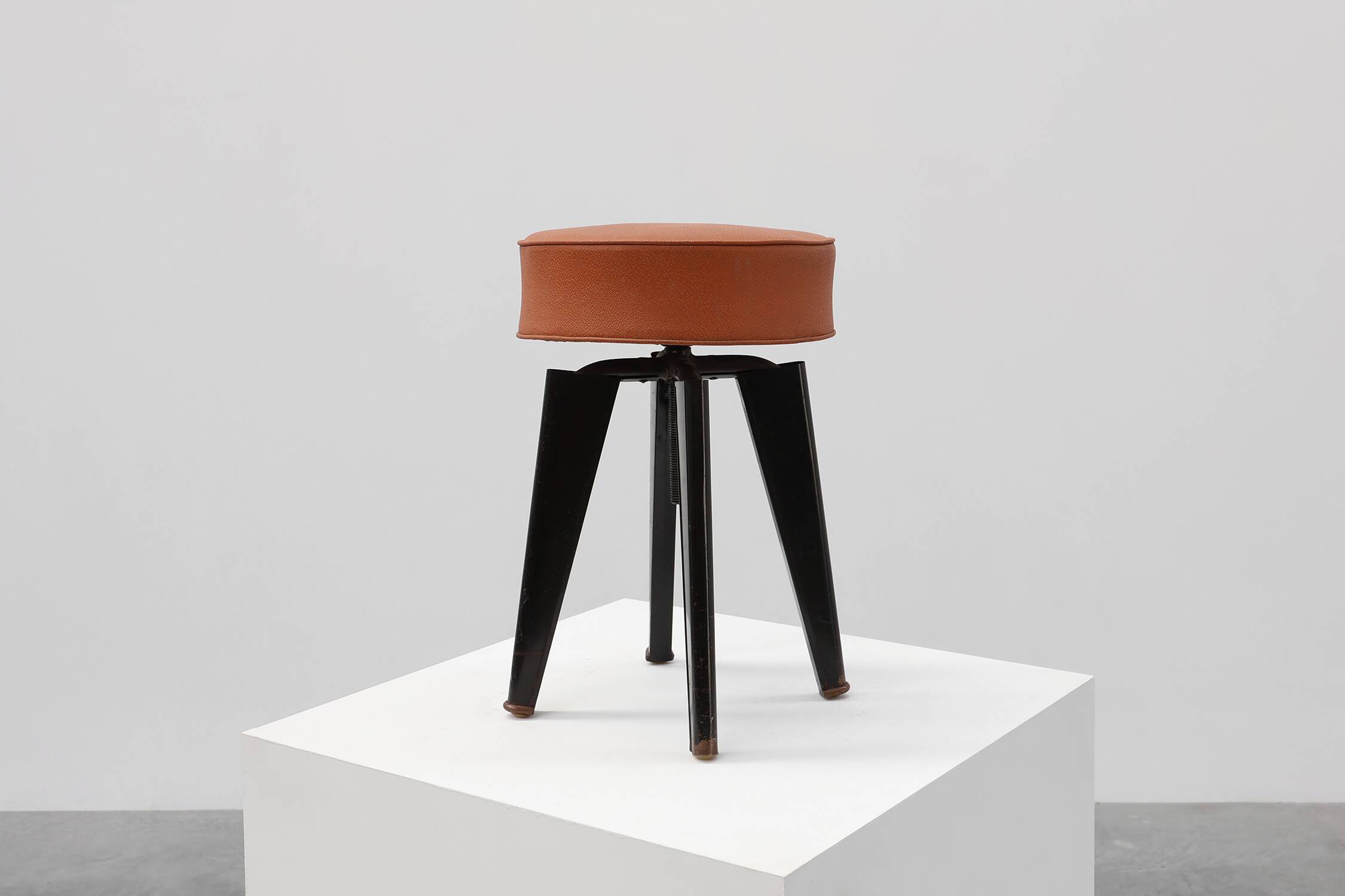 Iconic Clemenceau stool by André Domin and Marcel Genevière, France  1957