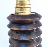 Solid wood lamp base by Charles Dudouyt