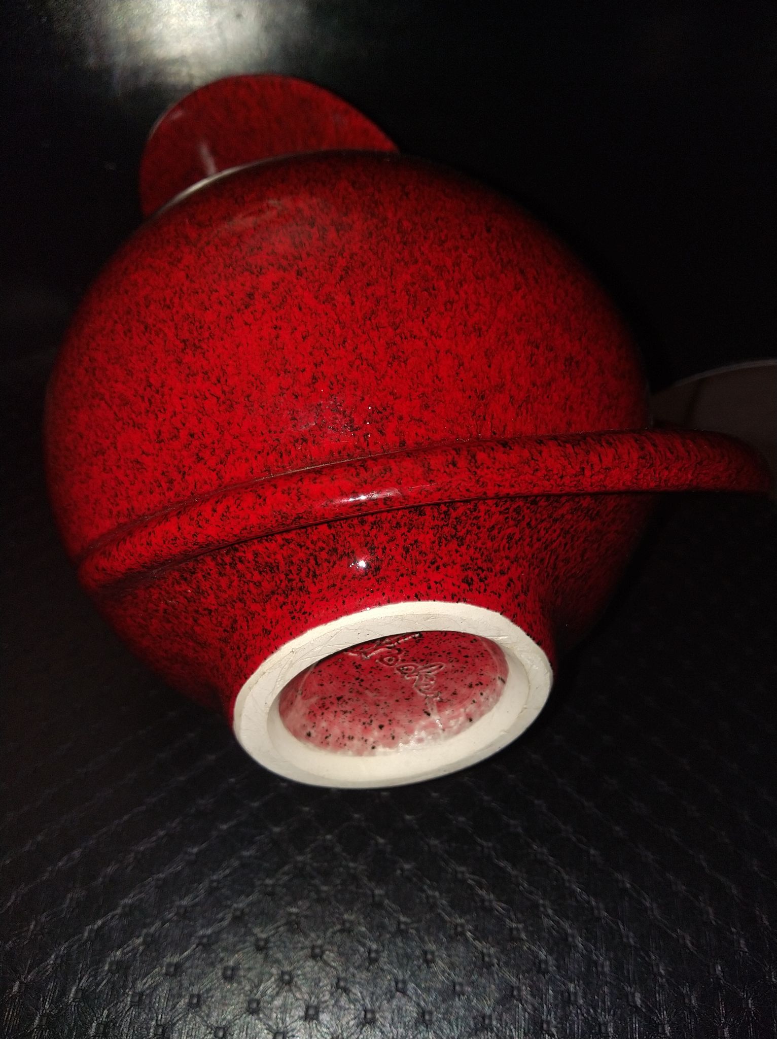 Vase coeur de rose en céramique par Fred et Andrée Stocker vers 1950