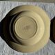 Set of 12 beige, pink, and blue deep plates from Digoin Sarreguemines, vintage.