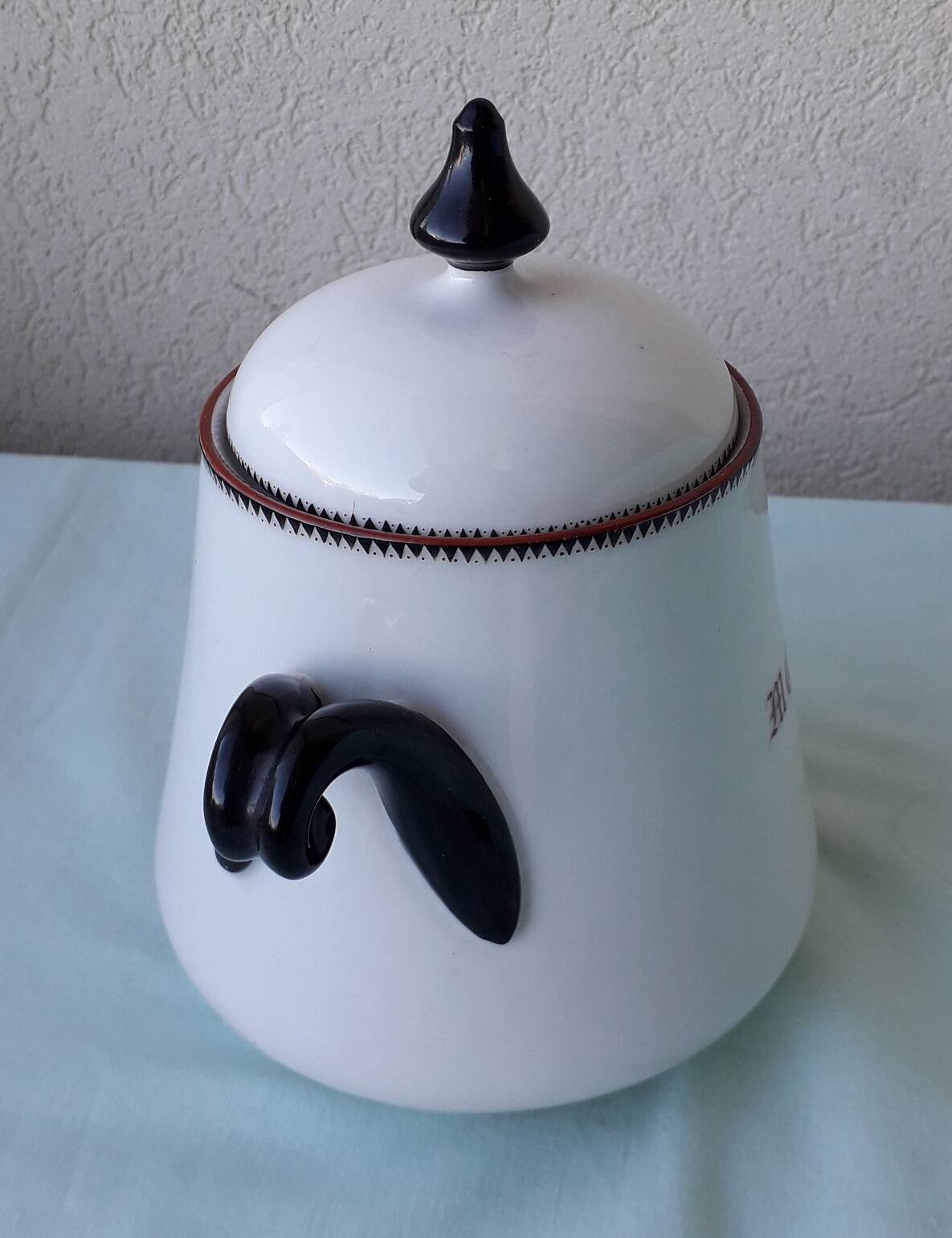 Porcelain sugar bowl