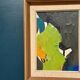 Original Swedish Oil on Panel – “Abstract in Green” by Hans Oswald – Signed – Vintage and Framed – 32 × 25 cm (12.6" × 9.8")