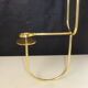 3 candle holders design sleek model, hanging in gold metal