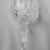 6 crystal stem glasses