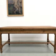 Grande table de ferme à rallonges en merisier massif - Années 1900