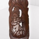 Paire de chaises africaines sculptées vintage