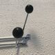 Steel coat rack 4 vintage pads 1960 - 30x18cm