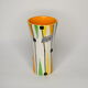Vase Saint-Clément painted by hand - geometric decoration 1950