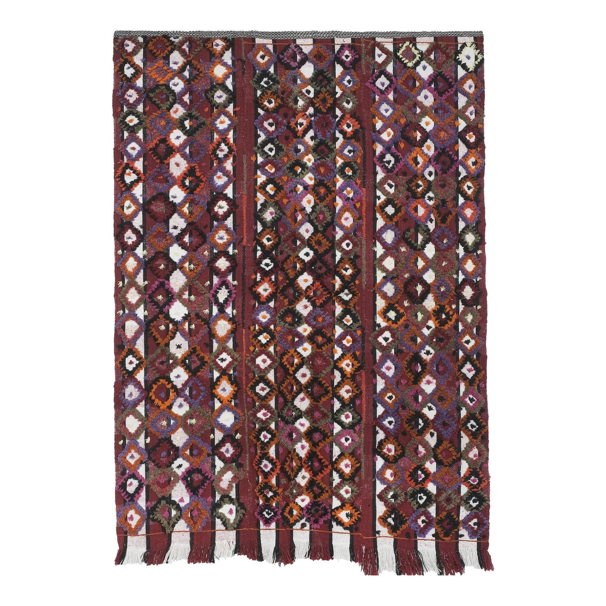 Vintage Turkish kilim, handwoven, 156x215 cm.