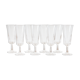 8 flûtes à champagne en verre modèle Regence Luminarc, vintage