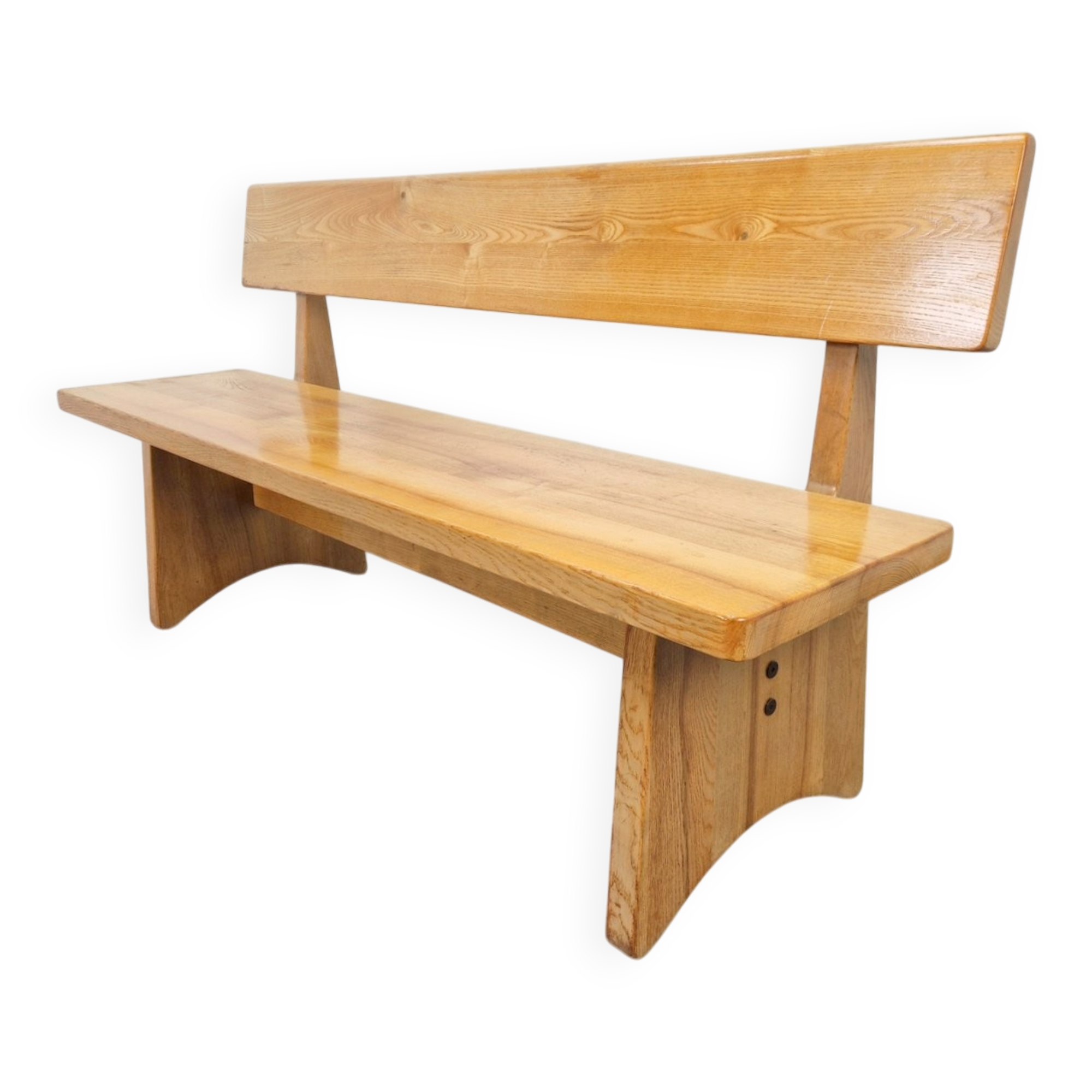 Vintage Ash and Elm Bench, Denmark, 1960s