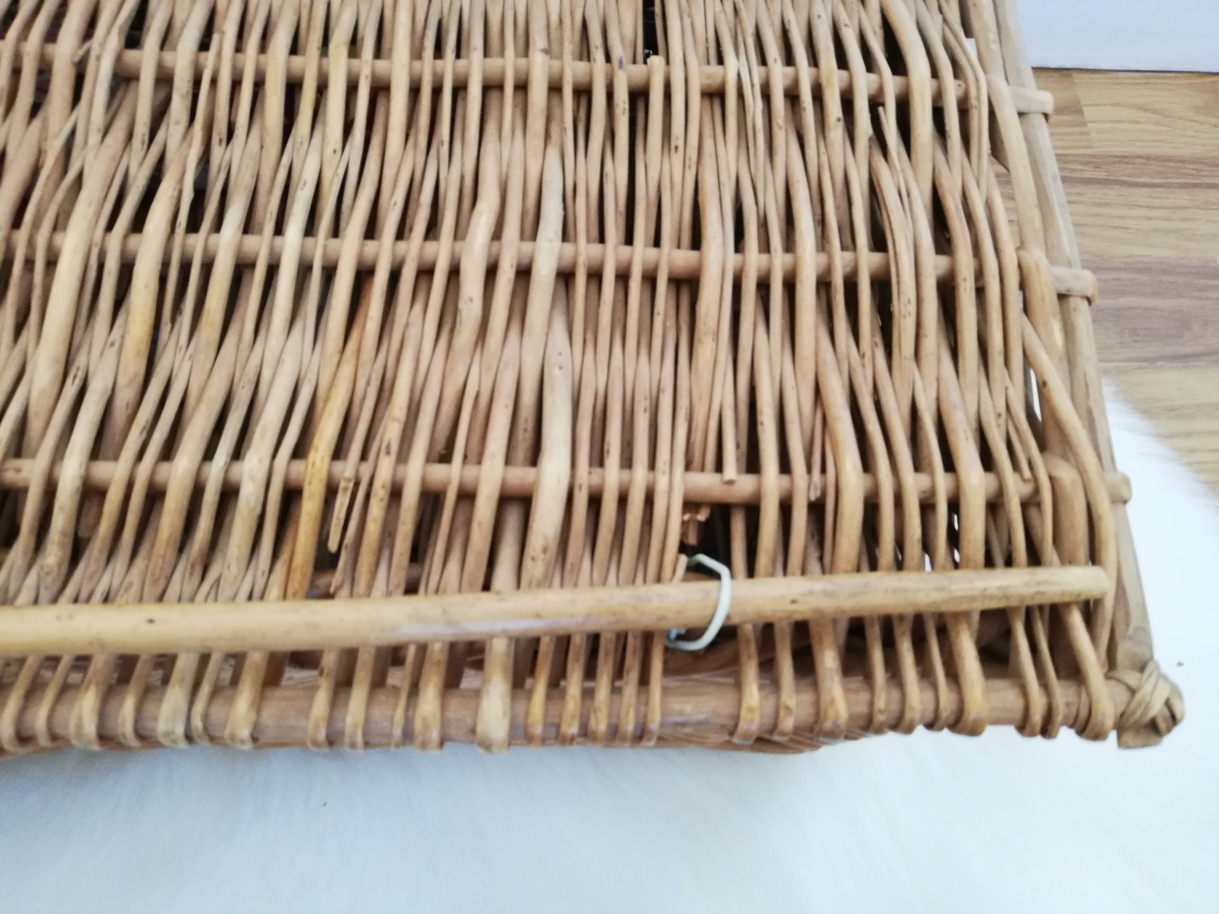 Old wicker trunk