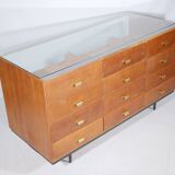 Teak Display Cabinet – Vintage Shop Display Counter from the 1950s