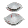 Saladiers et assiettes corail en porcelaine