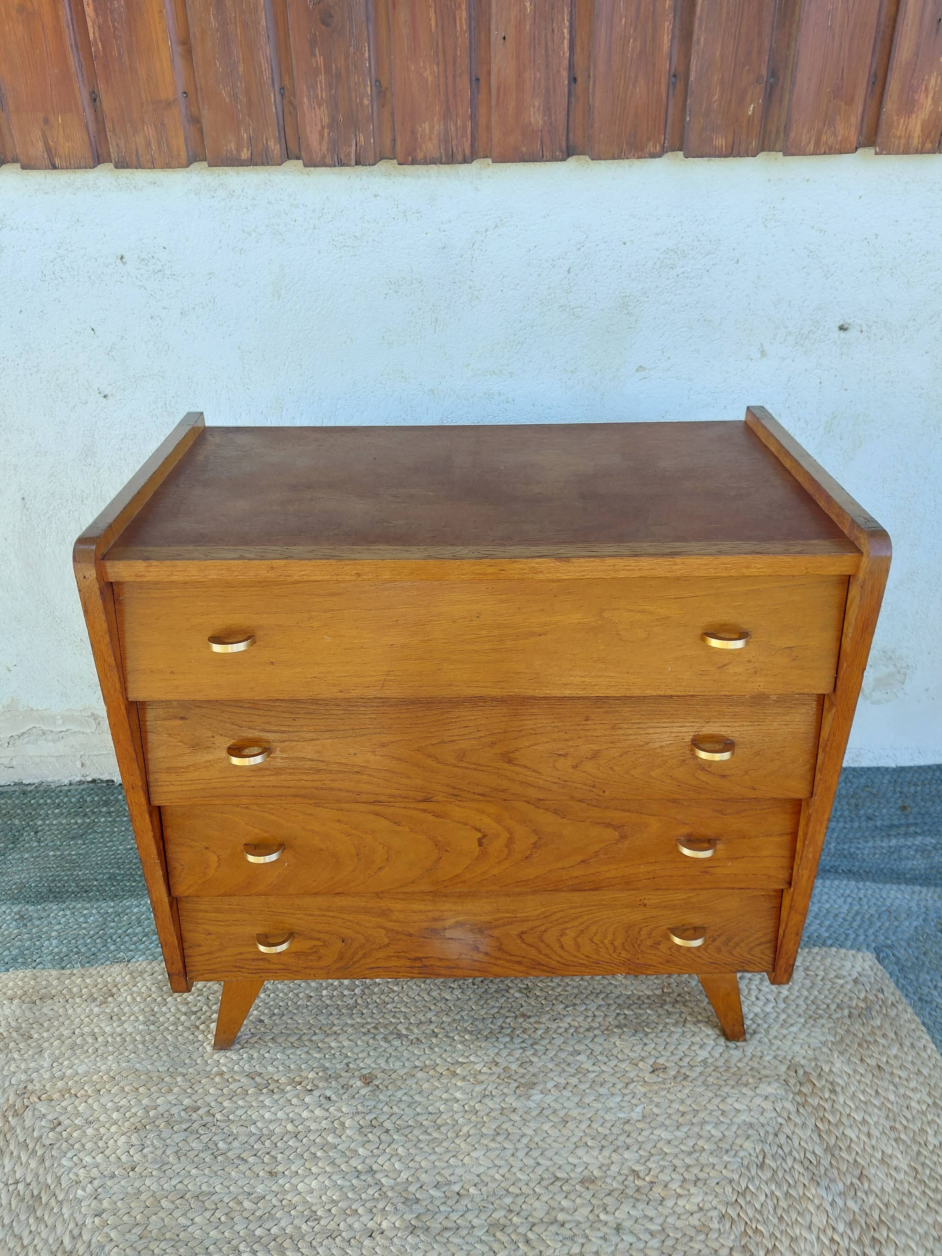 chest of drawers with compass feet, 1960s-1970s