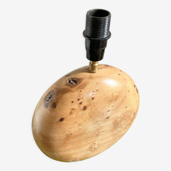 Pied de lampe en bois massif boule ou disque