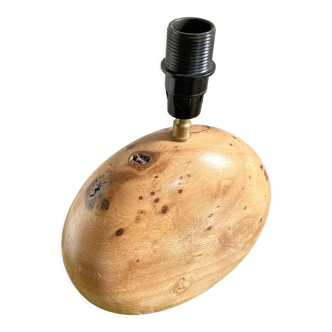 Pied de lampe en bois massif boule ou disque