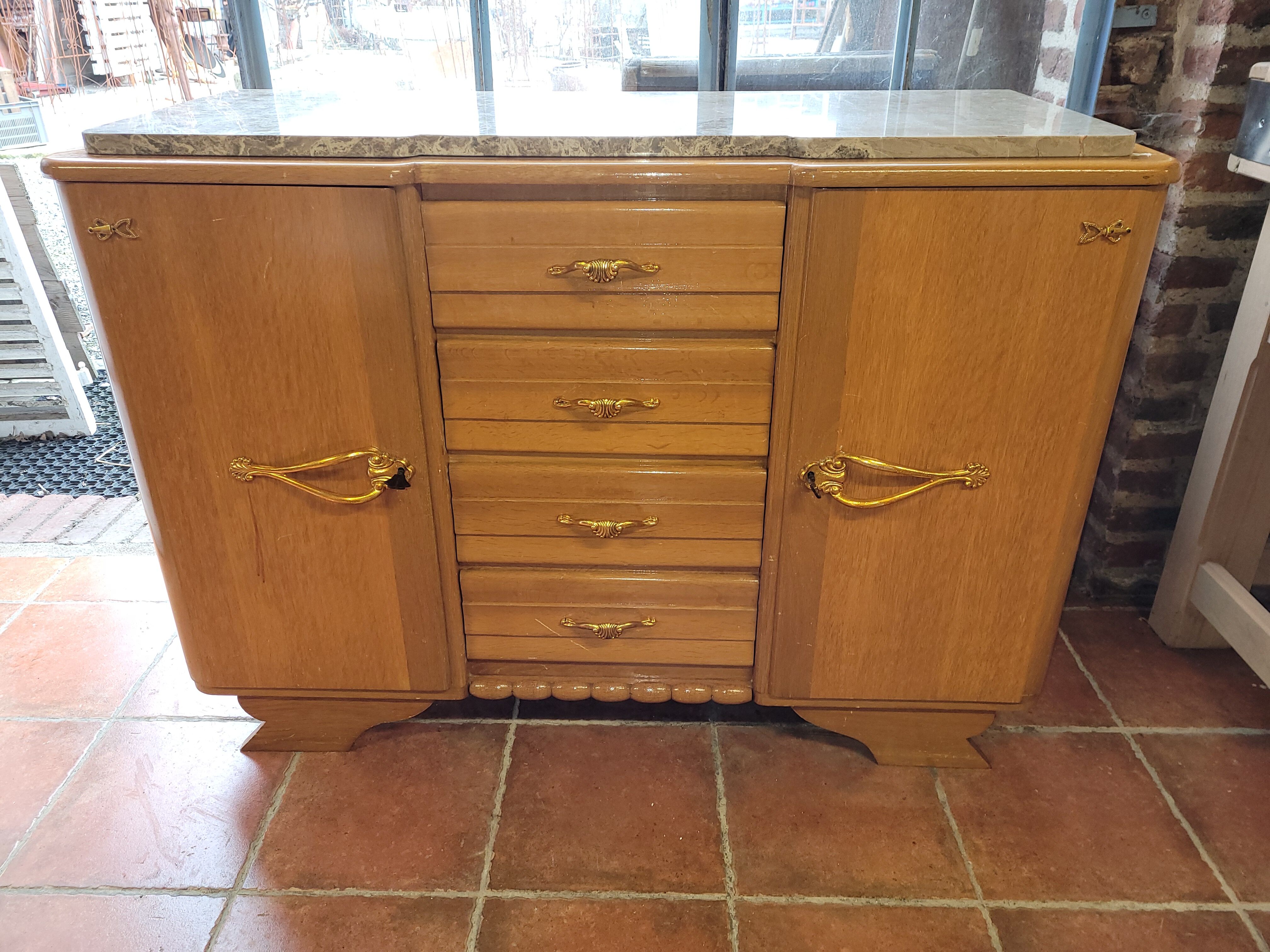 Vintage 1960s oak sideboard