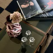 Verres à pieds floraux