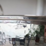 Champagne bucket circa 1960, Italian design Fratelli Cassetti, silver plated metal