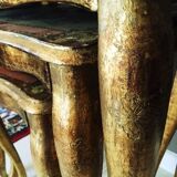 Venitian side tables gilded wood with gold leaf