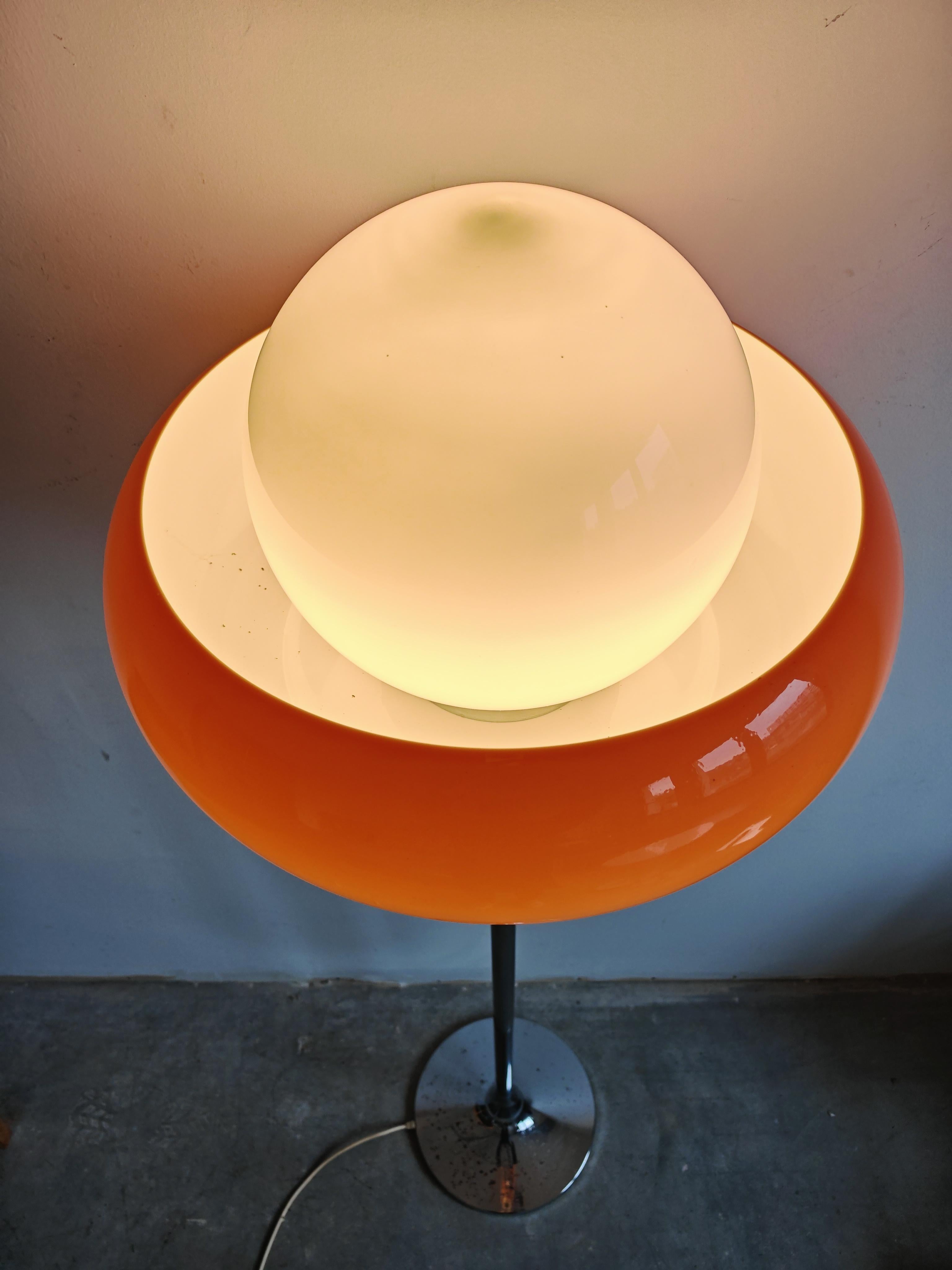 Mid Century Modern Floor Lamp "Jadran" or "Tulip" by Harvey Guzzini