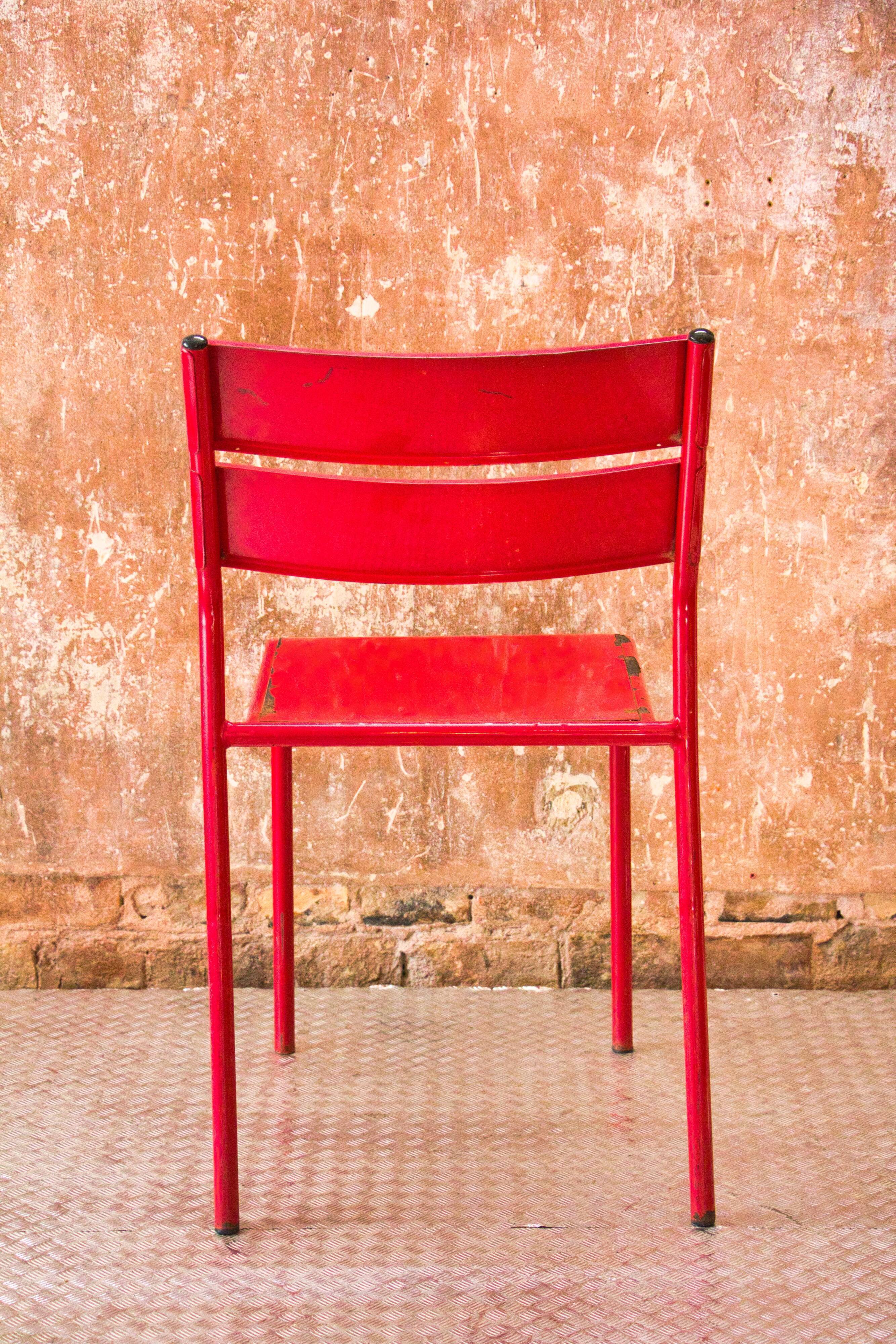 Set of 6 vintage metal chairs