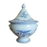 Bonbonnière in blue Moustiers earthenware