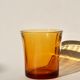 6 verres en verre ambré