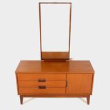 Vintage mid century modern dressing table in teak, 1960s