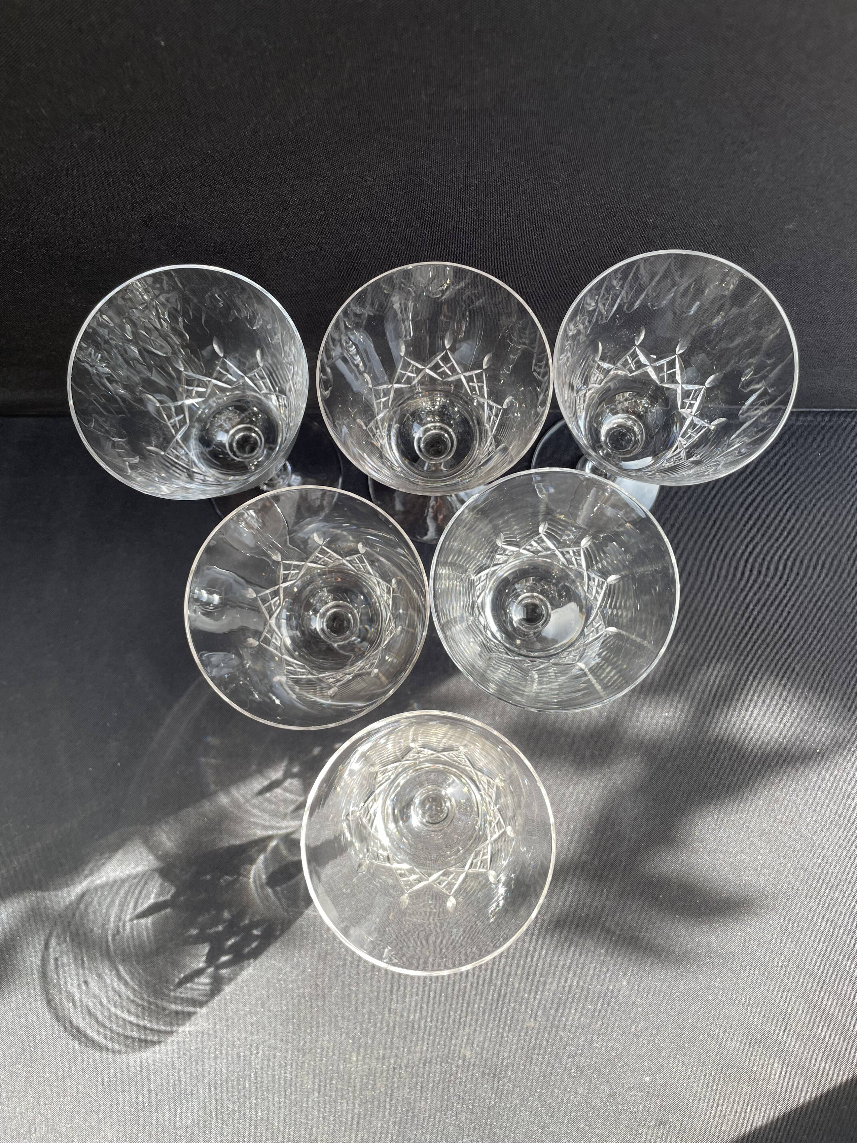 6 port glasses – Cristallerie de Nancy (1920-1934)