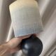 Vintage Mid-Century Studio Pottery Table Lamp – Signed JM – Blue Stoneware