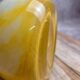 Large yellow and white blown glass pitcher from Italy – 1960s/70s