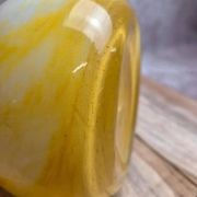 Large yellow and white blown glass pitcher from Italy – 1960s/70s