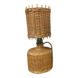 Rattan bottle lamp