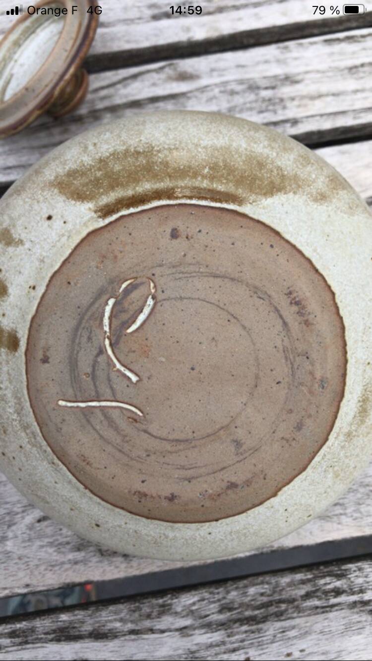 Signed artisan sandstone teapot