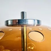 Mid-Century Chromed Mushroom Table Lamp With Acrylic Shade, Europe 1970S