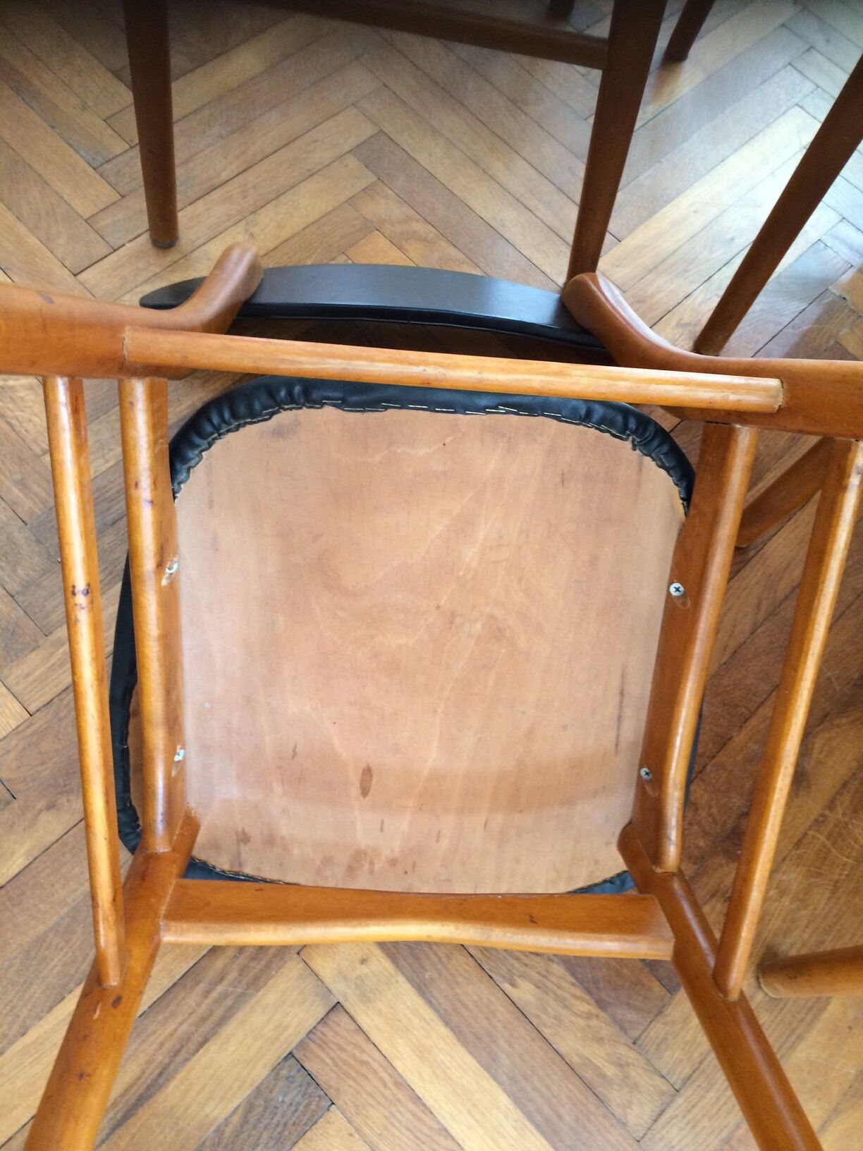 Series of four Scandinavian chairs