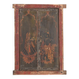 Bikaner - Old painted Indian window shutter n°2