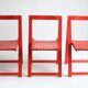 Vintage wooden folding chairs 1960s