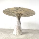 Vintage round marble dining table, 1970s