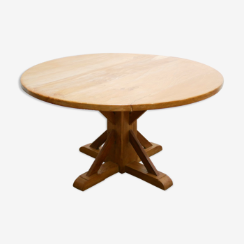 Table à manger ronde vintage en bois