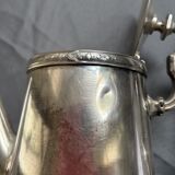 Ercuis coffee maker and dairy maker in silver metal