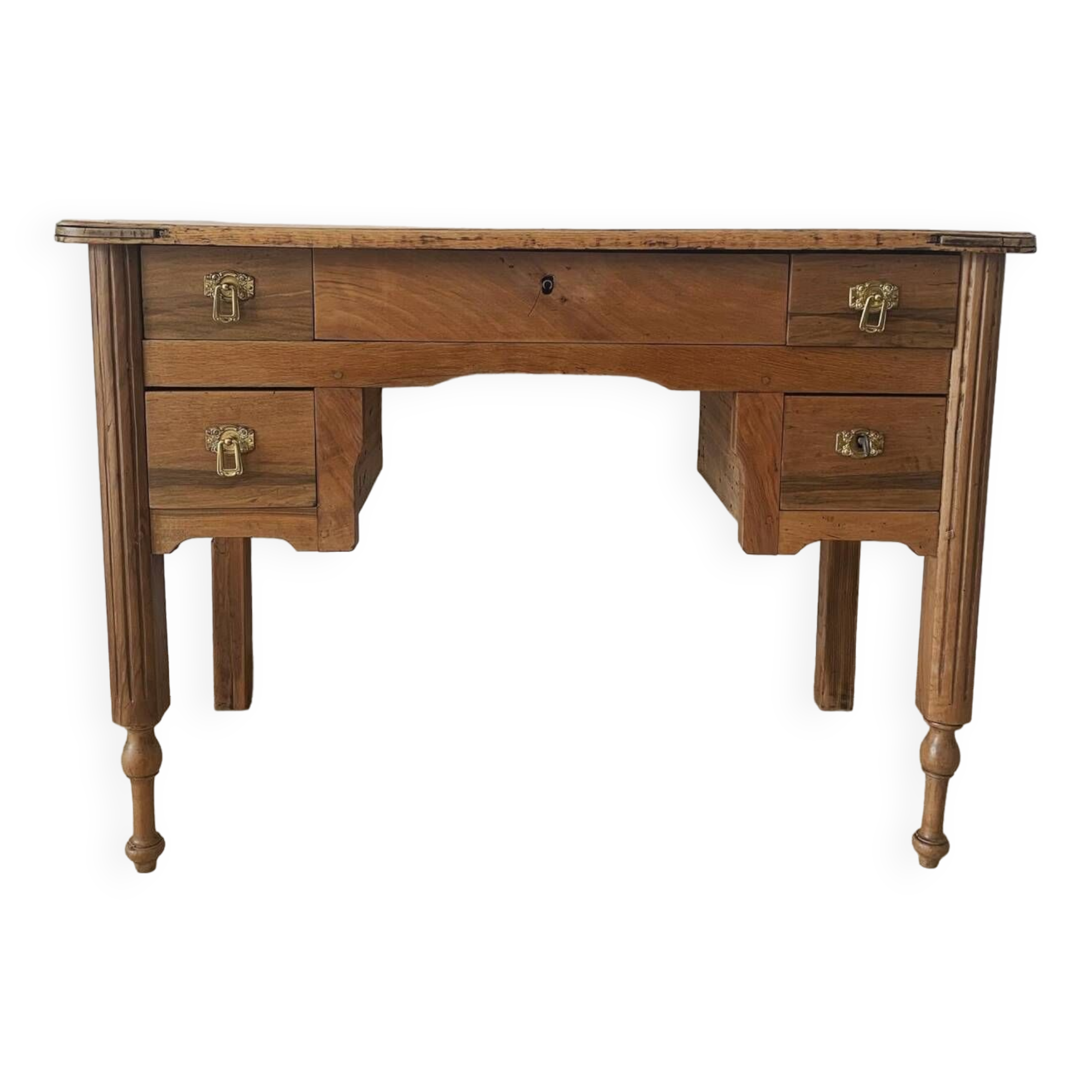 Old restored wooden desk