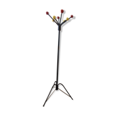 Coat rack on foot, wooden ball hooks