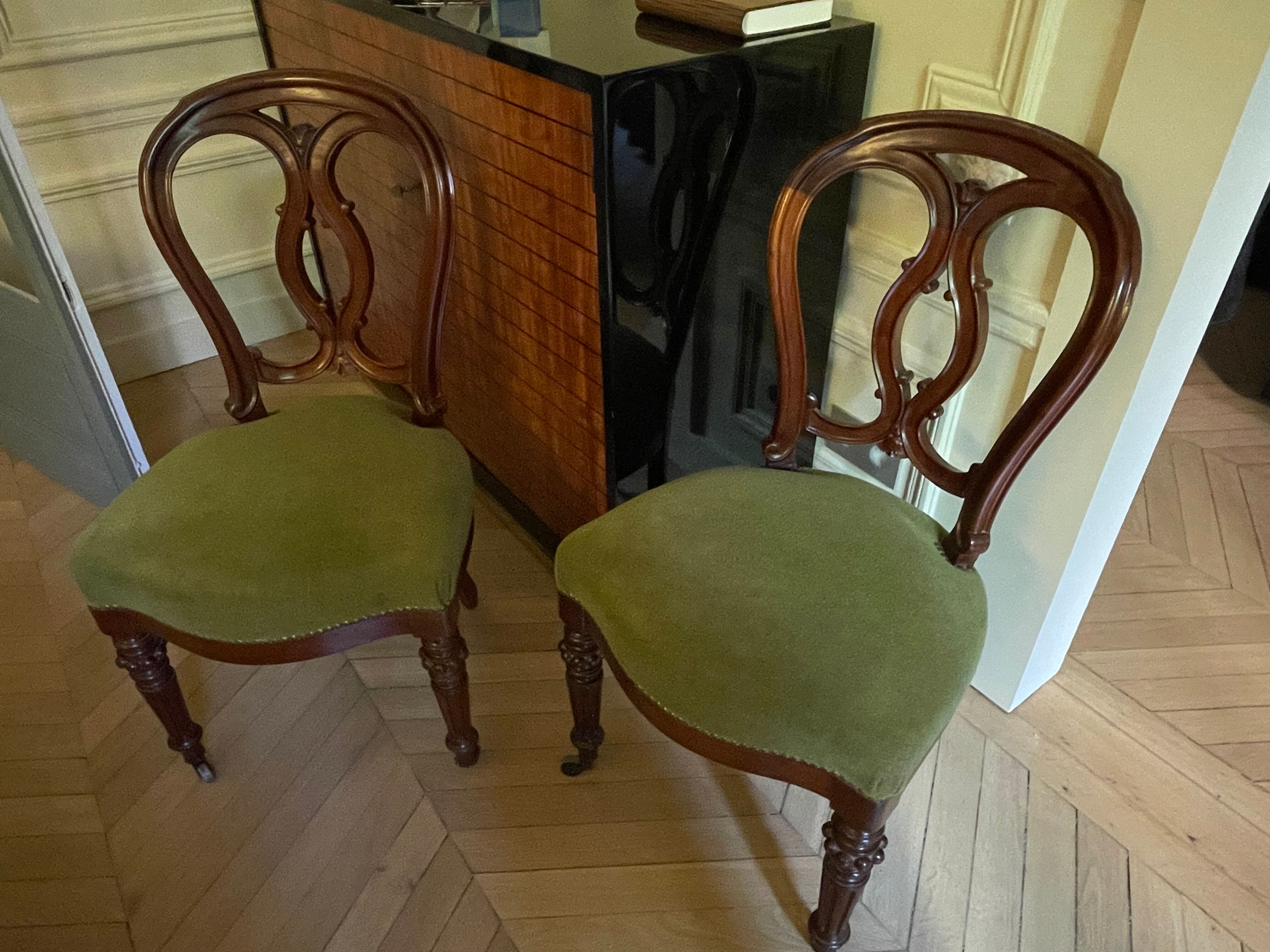 2 chairs Louis Philippe