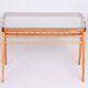 Mid-Century Console Table in Oak, Glass, Czech, 1950s